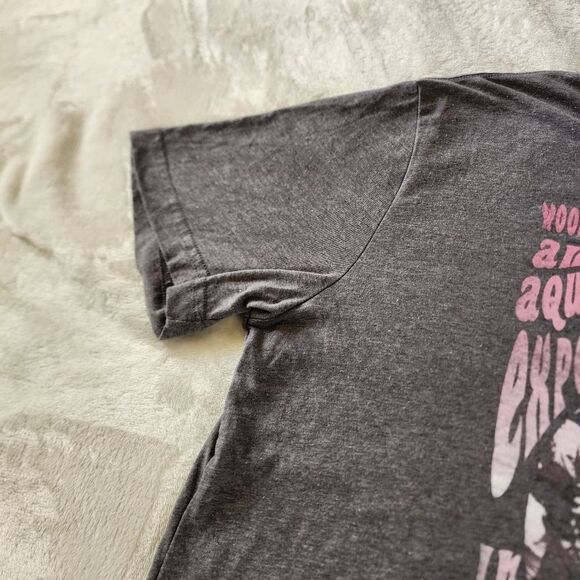 Woodstock Heathered Gray Tshirt With Pink Graphics Suze Large Tall - Picture 3 of 5